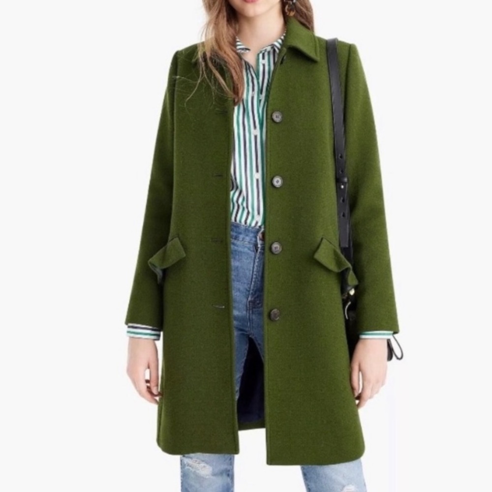 Jcrew Italian Double Cloth Wool Coat